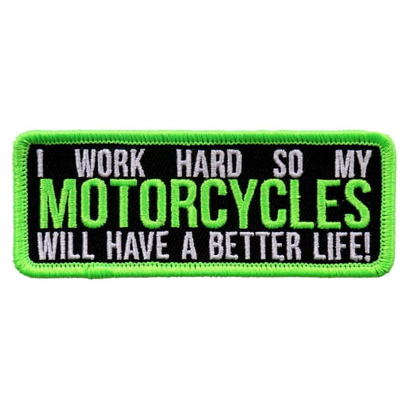 Hot Leathers PPL9667 Work Hard 4"x2" Patch 4 Width x 2 Height Inches