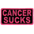 thumbnail image 1 of Hot Leathers PPL9814 Cancer Sucks 4"x 2" Pink Patch 4X2, 1 of 1