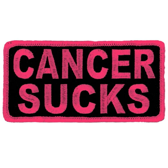 Hot Leathers PPL9814 Cancer Sucks 4"x 2" Pink Patch 4X2