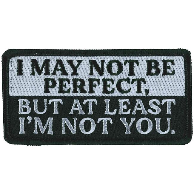 Sandy Perfect Patch Hot Leathers PPL9924 4 x 2 in. I May Not Be Perfect Patch - Multi Color ...