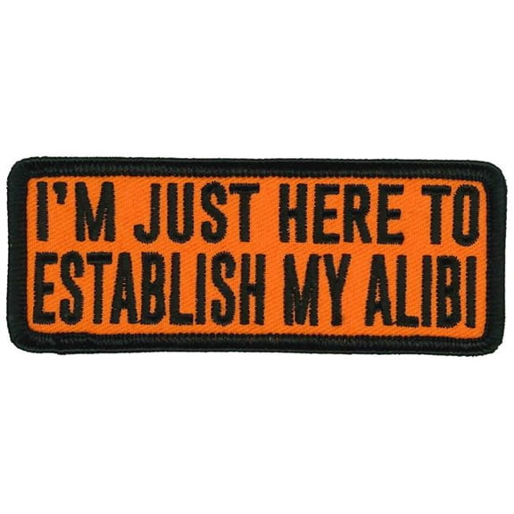 Hot Leathers PPL9943 4 x 2 in. Establish My Alibi Patch - Multi Color