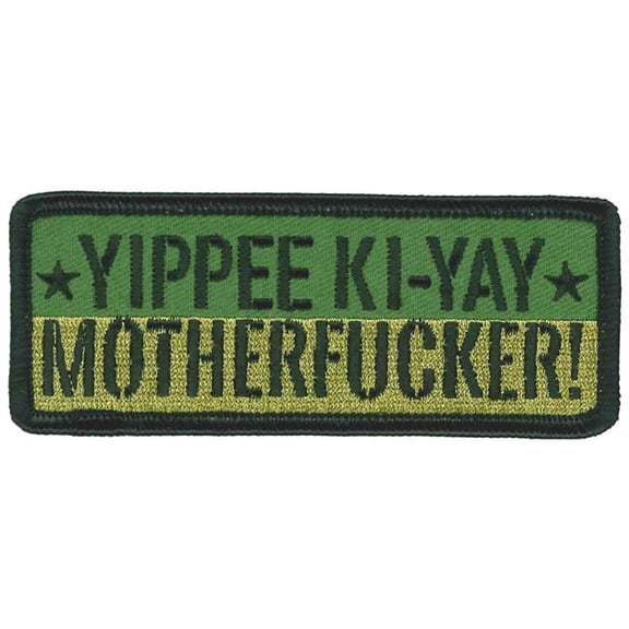 Hot Leathers PPL9981 4 x 2 in. Yippee Ki-Yay Patch - Multi Color