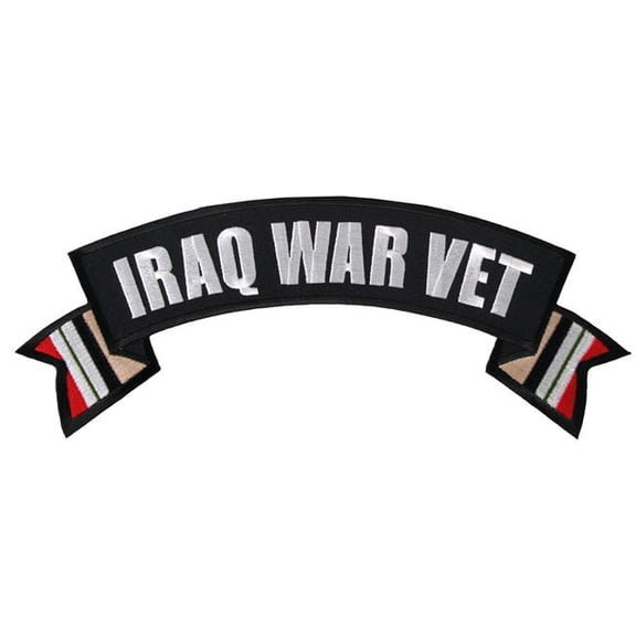 Hot Leathers PPM2006 11 x 3 in. Iraq War Vet Banner Patch - Multi Color