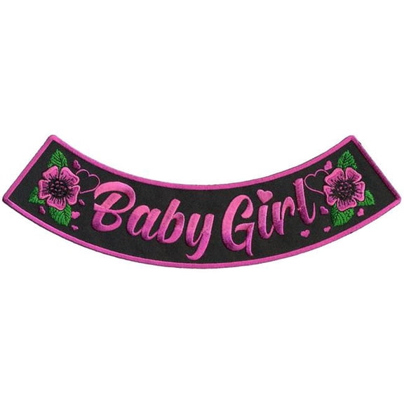 Hot Leathers PPM5111 10 x 2 in. Baby Girl Bottom Rocker Patch - Multi Color