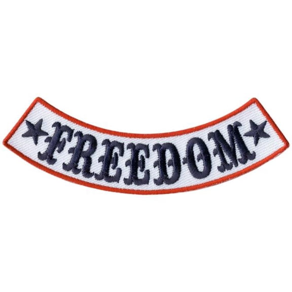 Hot Leathers PPM5134 4 x 1 in. Freedom Bottom Rocker Patch - Multi Color