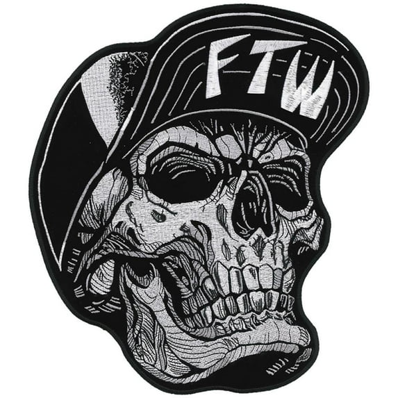 Hot Leathers PPQ1149 Snapback Skull 10'' Patch 7.5X10