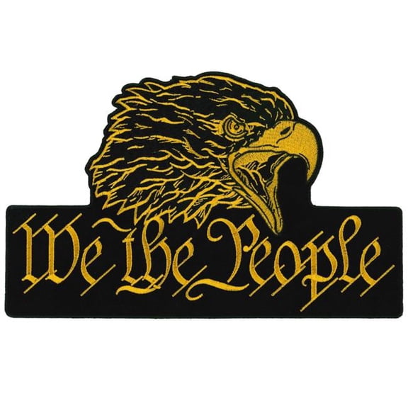 Hot Leathers PPQ1877 10 x 6.5 in. We the People Eagle Patch - Multi Color