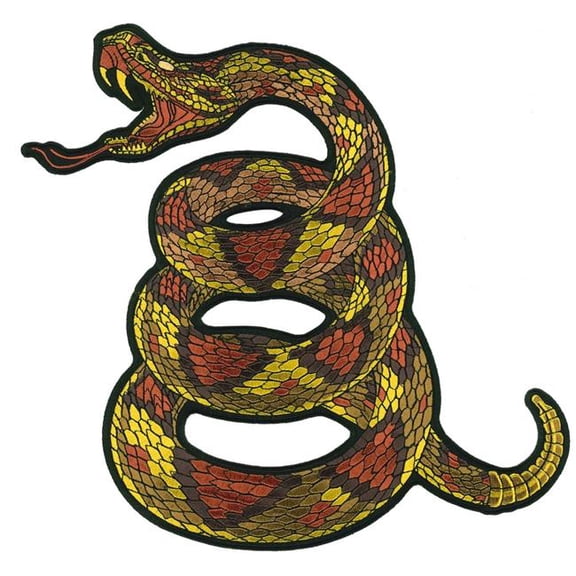 Hot Leathers PPQ2159 9 x 9.5 in. Dont Tread Snake Patch - Multi Color