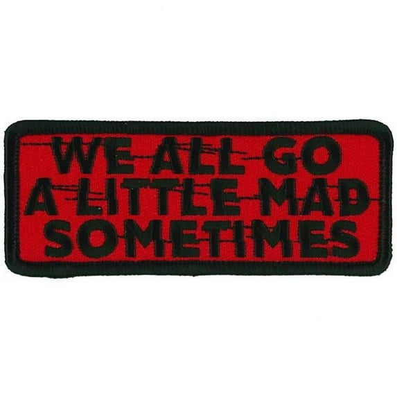 Hot Leathers PPW1016 4 Inch A Little Mad Patch 4 Width x 2 Height Inches