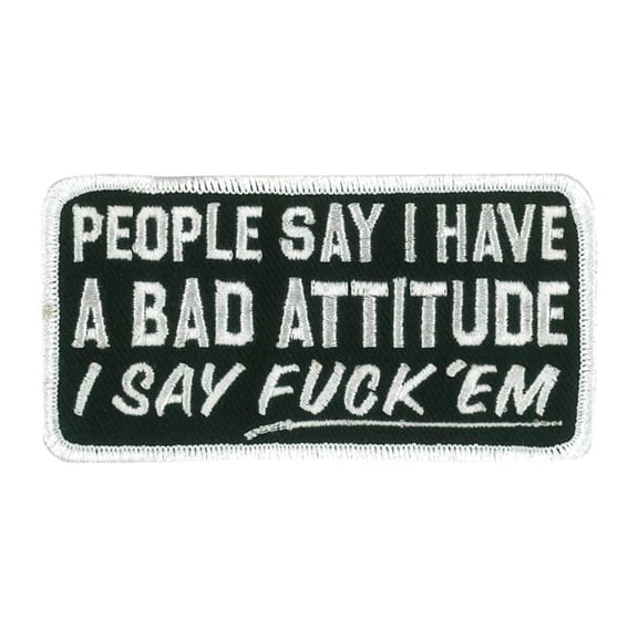 Hot Leathers PPW1085 Bad Attitude 4" x 2" Patch 4 Width x 2 Height Inches