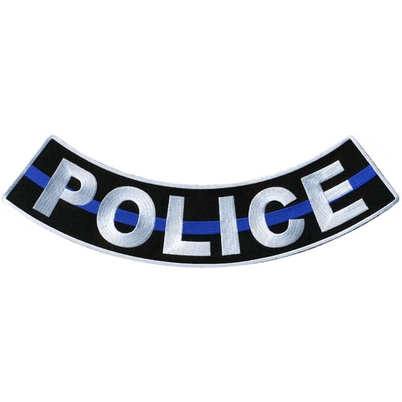 Hot Leathers PPM5147 12 x 3 in. Police Bottom Rocker Patch - Multi Color
