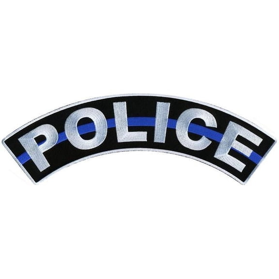 Hot Leathers PPM4147 12 x 3 in. Police Top Rocker Patch - Multi Color