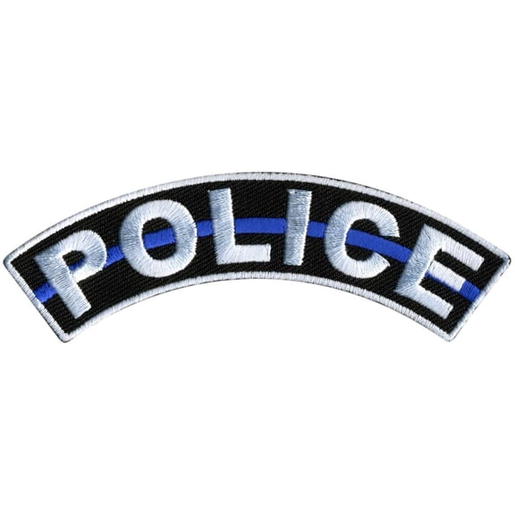 Hot Leathers PPM4148 4 x 1 in. Police Top Rocker Patch - Multi Color