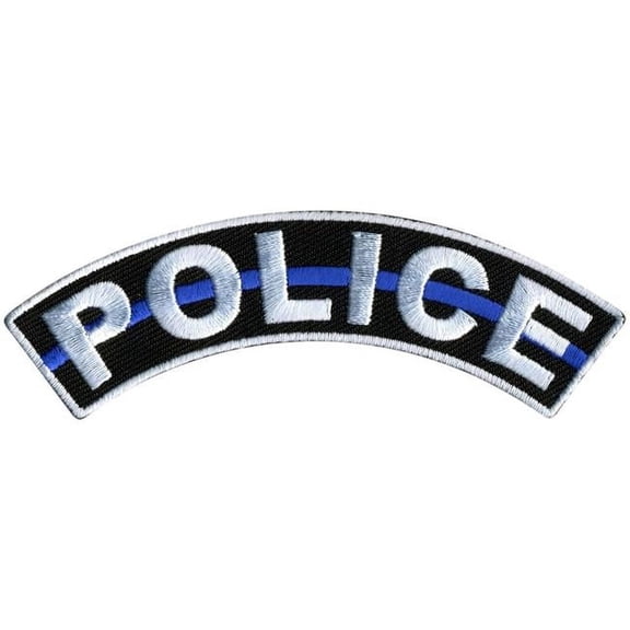 Hot Leathers Police 4 X 1 Top Rocker Patch PPM4148 4 Width x 1 Height Inches