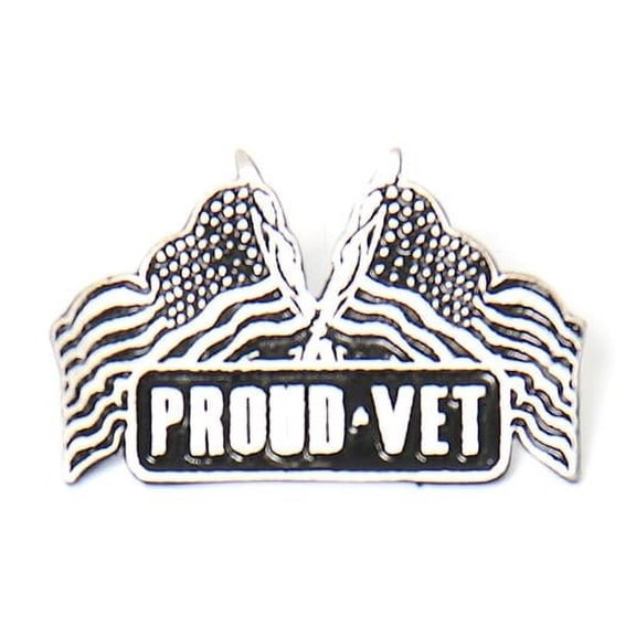 Hot Leathers pna1198 Proud Vet Pin - Pewter