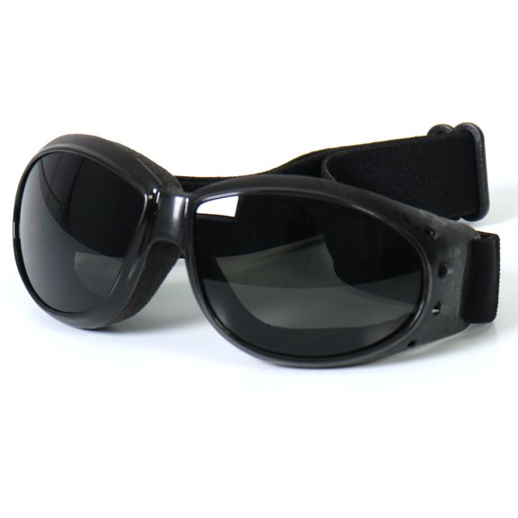 Hot Leathers SGG1004 Eliminator Style Motorcycle Riding Goggles with Smoke Lenses One Size