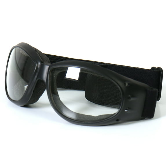 Hot Leathers SGG1005 Eliminator Style Motorcycle Riding Goggles with Clear Lenses One Size