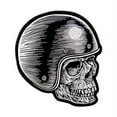 thumbnail image 1 of Hot Leathers, SKULL RIDER HEAD, High Thread Embroidered Iron-On / Saw-On Rayon PATCH - 8" x 9", 1 of 1