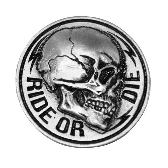 Hot Leathers pna1243 Side Skull Pin - Pewter