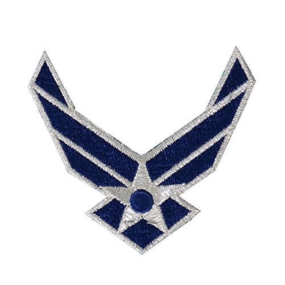 Hot Leathers, US AIR FORCE LOGO, Exceptional Quality Iron-On / Saw-On, Heat Sealed Backing Rayon PATCH - 3" x 3"