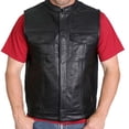 thumbnail image 1 of Hot Leathers VSM1018 Men's Black '10 Pocket' Cowhide Leather Vest Medium, 1 of 2