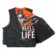 thumbnail image 1 of Hot Leathers VSM1066 Men's Black 'V-Twin Eagle'  Side Lace Leather Vest X-Large, 1 of 2