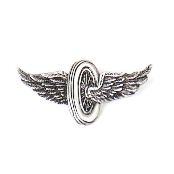 Hot Leathers pna1225 Flying Wheel Pin - Pewter