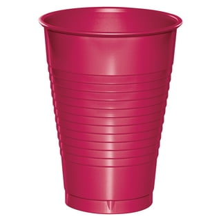 Hot Pink 12 oz Groove Paper Cups Made In The USA