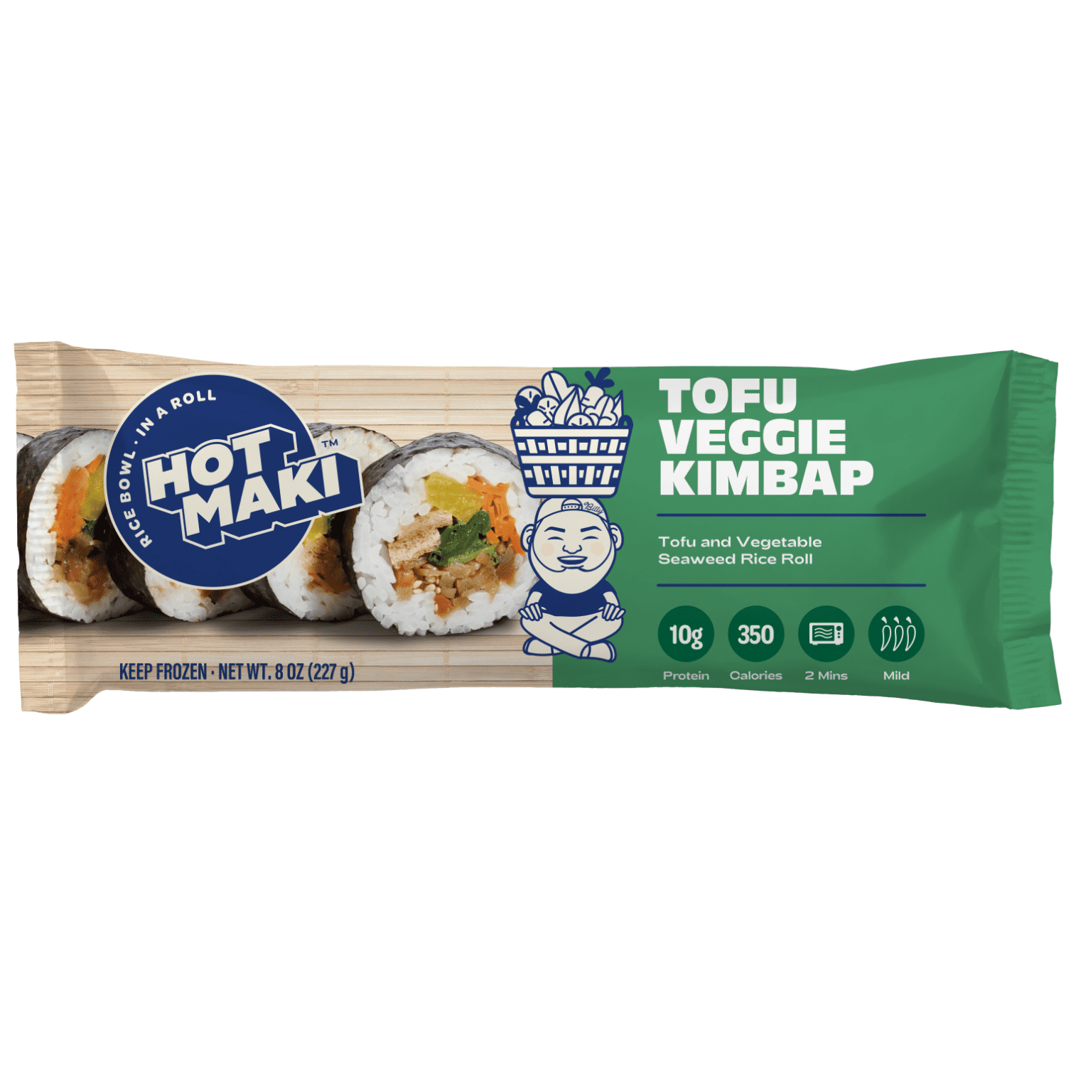 Hot Maki Veggie Kimbap, 8 Ounces, Frozen