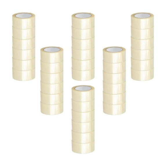 PSBM Hot Melt Machine Length Tape 1.88 Inch x 1500 Yards 288 Rolls 1.8 Mil Clear Tape for Warehouse and Shipping