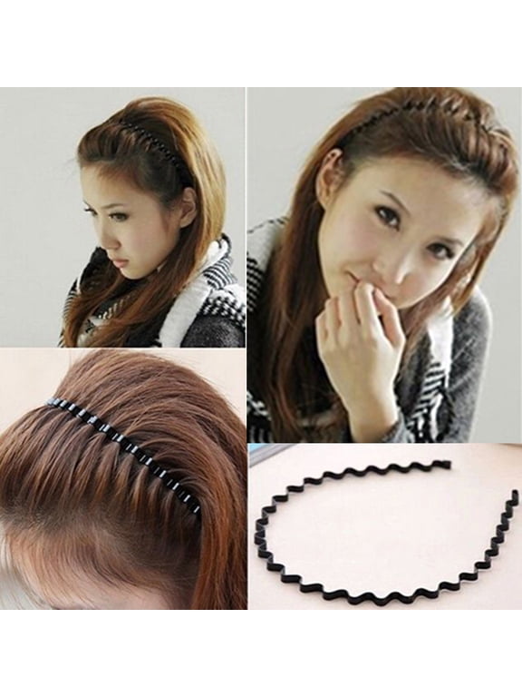 Hot Men Women Metal Wavy Hair Head Hoop Sport Headband Cool Accessory Gift