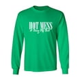 thumbnail image 1 of Hot Mess & Doing My Best Adult Long Sleeve T-shirt, 1 of 3