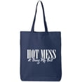 thumbnail image 1 of Hot Mess & Doing My Best Cotton Canvas Tote Bag, 1 of 1