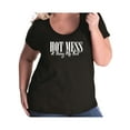 thumbnail image 1 of Hot Mess & Doing My Best Womens Plus Size Scoopneck Tee, 1 of 1