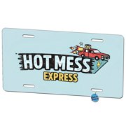 Hot Mess Express Funny Metal Novelty License Plate