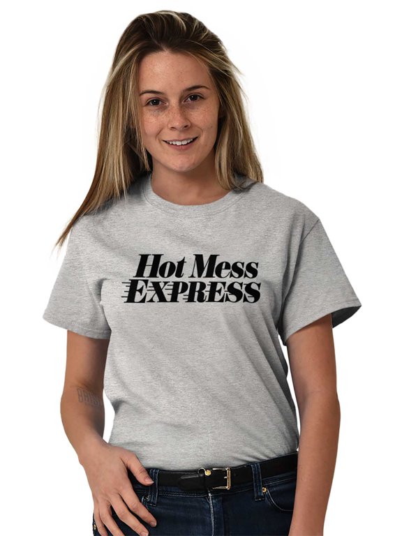 Hot Mess Express Rebel Girly Messy Women's Plus Size Graphic Tee Brisco Brands 3X