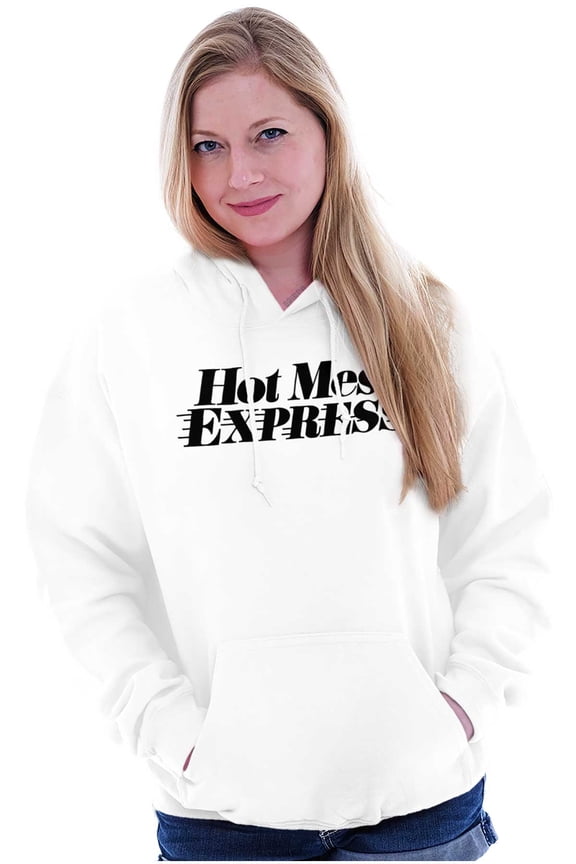 Hot Mess Express Rebel Girly Messy Women Plus Size Graphic Pullover Hoodie Brisco Brands 3X