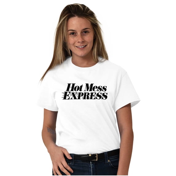 Hot Mess Express Rebel Girly Messy Women's Graphic T Shirt Tees Brisco Brands L