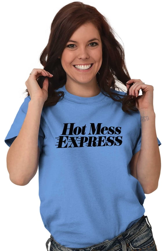 Hot Mess Express Rebel Girly Messy Women's Graphic T Shirt Tees Brisco Brands L
