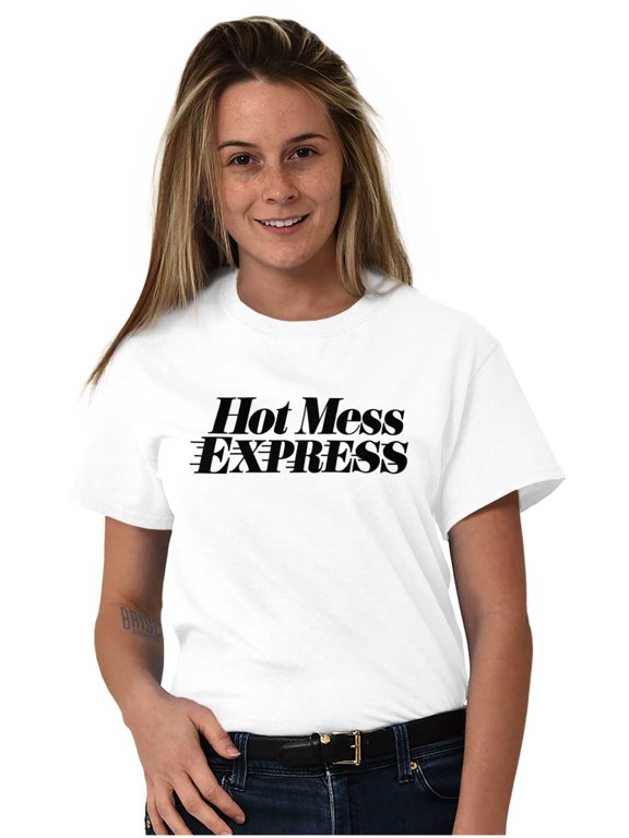 Hot Mess Express Rebel Girly Messy Women's Plus Size Graphic Tee Brisco Brands 3X