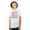 thumbnail image 1 of Hot Mess Express Train Adult Quote Women's Plus Size Graphic Tee Brisco Brands 3X, 1 of 5