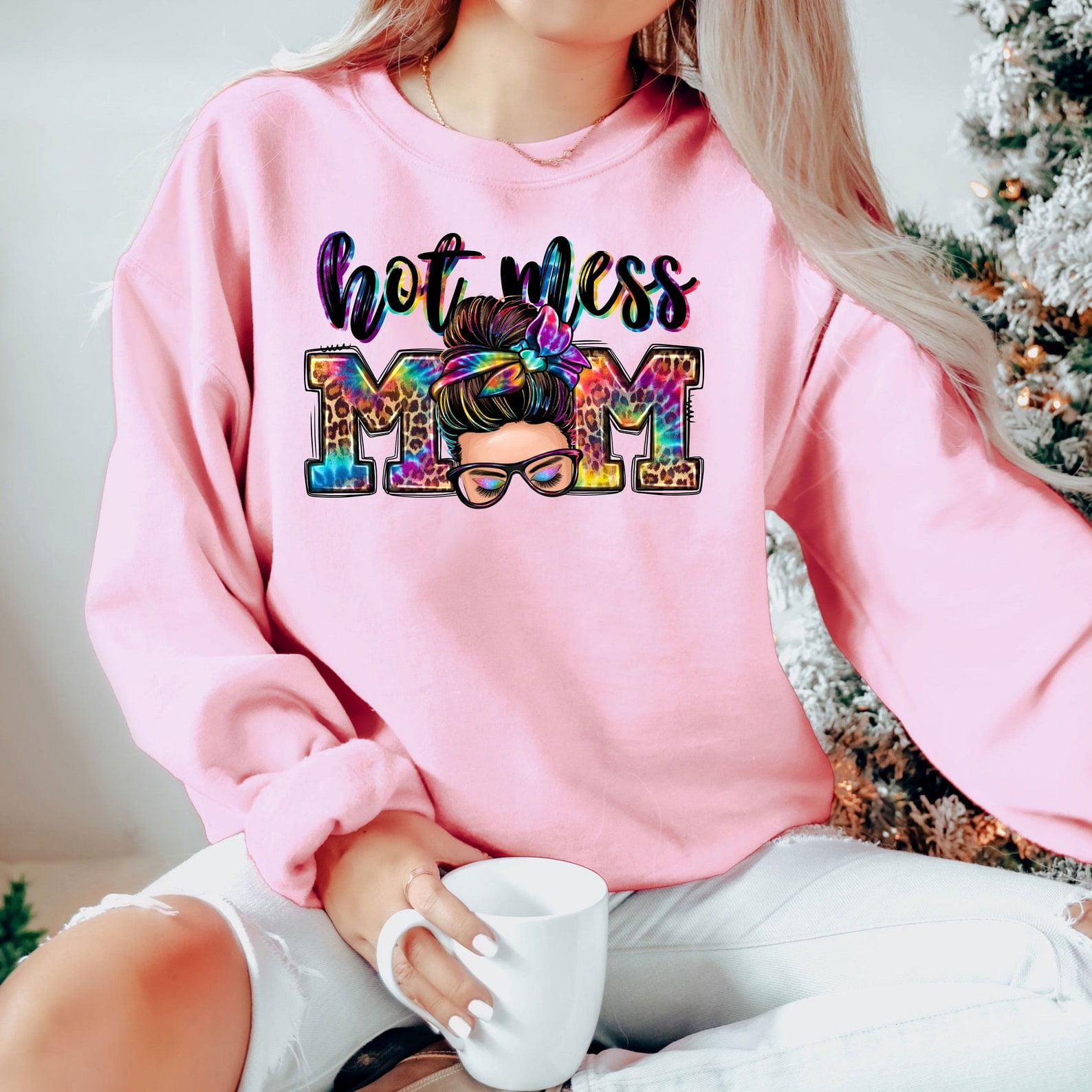 Hot Mess Mom Sweatshirt, Mommy Pullover, Cool Mom Birthday Gift, New ...