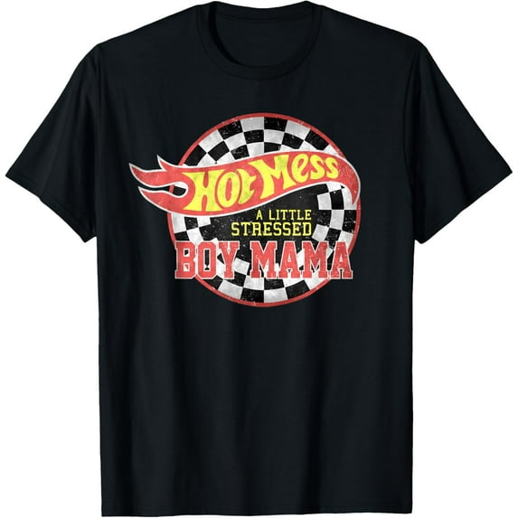 Hot Mess Never Stressed Boy Mama Mommy Happy Mother'S Gift T-Shirt Unisex S-5XL Hot Trending Shirt, Vintage Birthday Gift