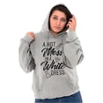 thumbnail image 1 of Hot Mess White Dress Bachelorette Women Plus Size Graphic Pullover Hoodie Brisco Brands 3X, 1 of 3