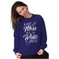 thumbnail image 1 of Hot Mess White Dress Bachelorette Women Plus Size Crewneck Sweatshirt Brisco Brands 3X, 1 of 5