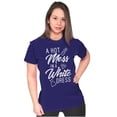 thumbnail image 1 of Hot Mess White Dress Bachelorette Womens Slim Fit Graphic Tee Brisco Brands S, 1 of 5