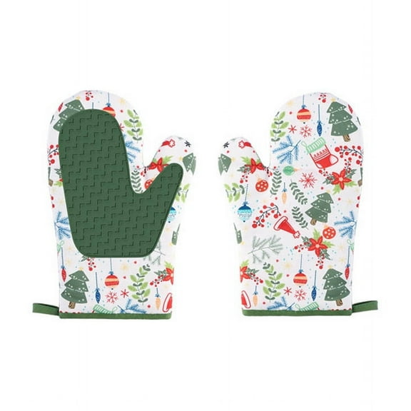 Hot Mitts for Kitchen Cute Insulated Gloves Oven Microwave Baking Gloves Kitchen High Temperature Insulated Gloves
