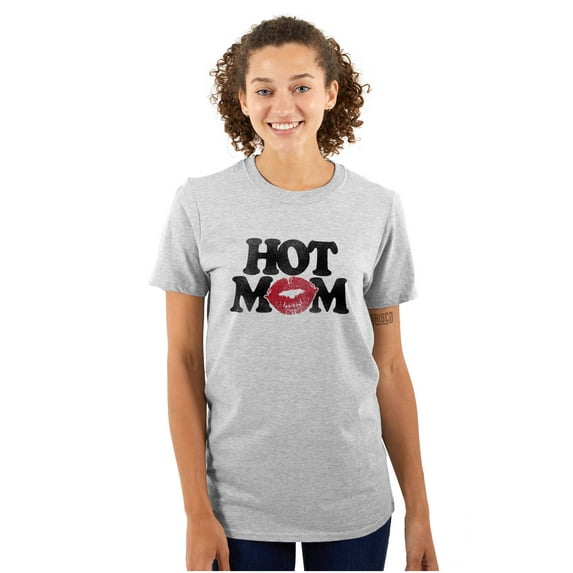 Hot Mom Funny Best Cool Mothers Day Women's Plus Size Graphic Tee Brisco Brands 3X