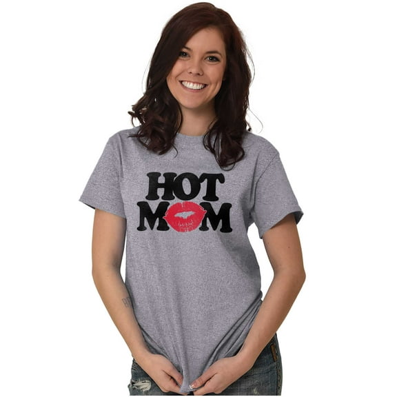 Hot Mom Funny Best Cool Mothers Day Women's Graphic T Shirt Tees Brisco Brands S