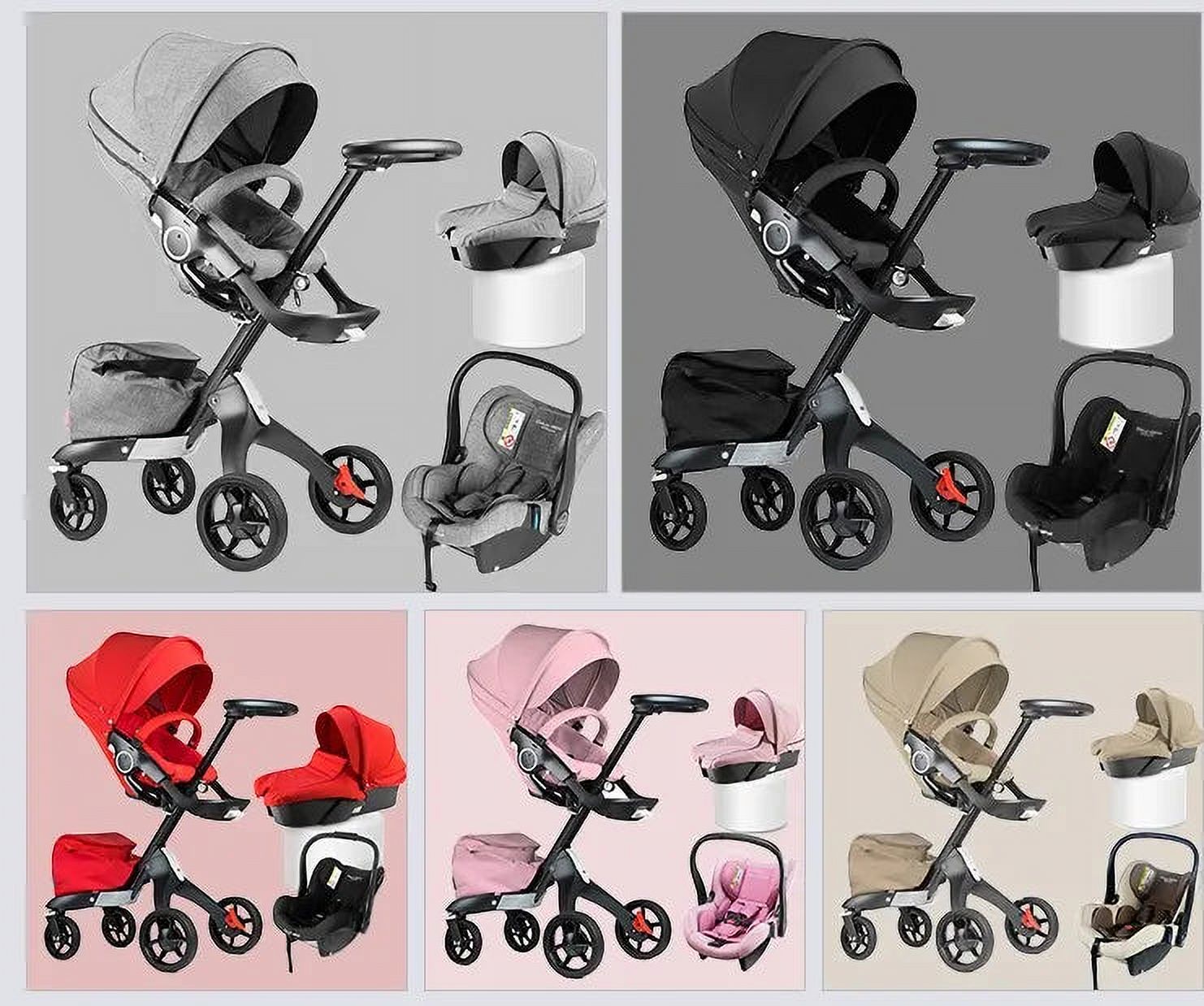 Hot Mom high landscape stroller sit sleeping pneumatic wheels baby